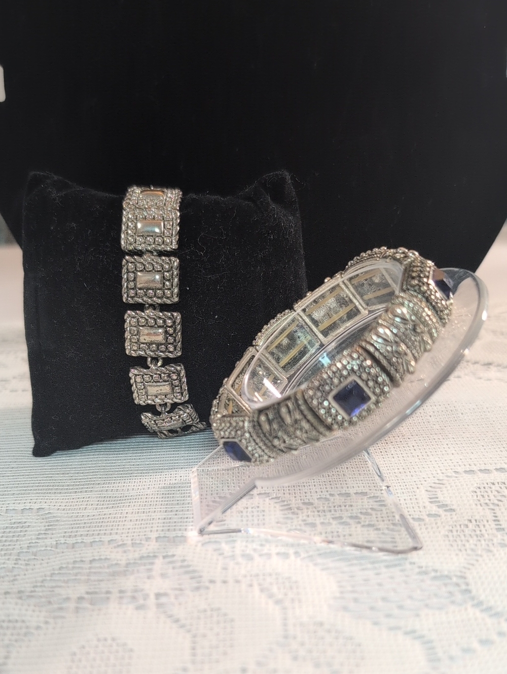 Silver Tone Bracelet Set